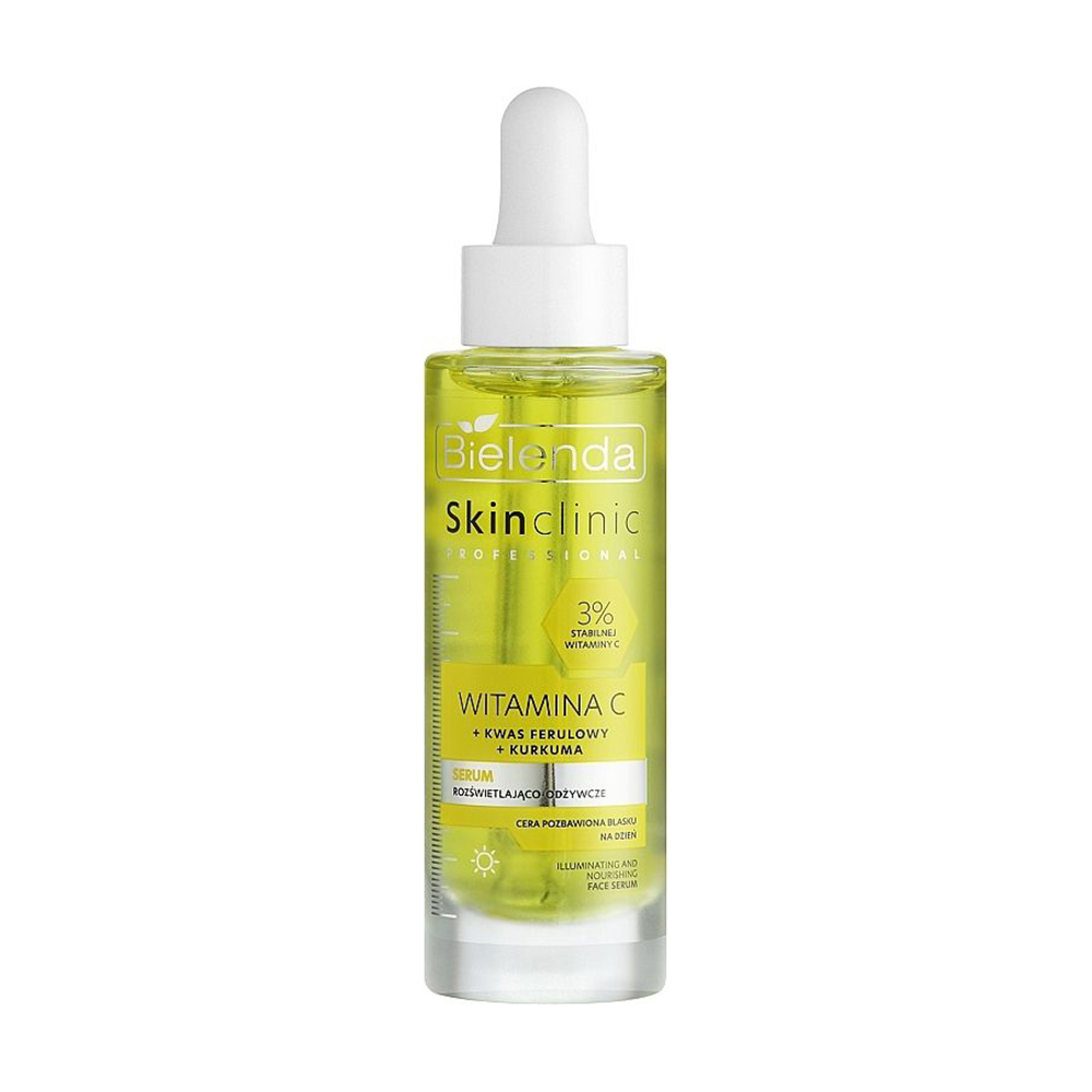 Денна освітлювальна та живильна сироватка для обличчя Bielenda Skin Clinic Professional Vitamin C Serum з вітаміном С, 30 мл